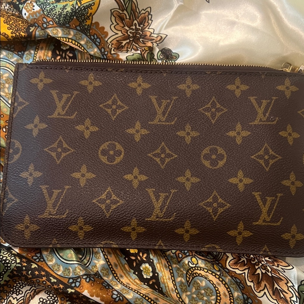 Louis Vuitton Yellow and Brown Monogram Pouch
